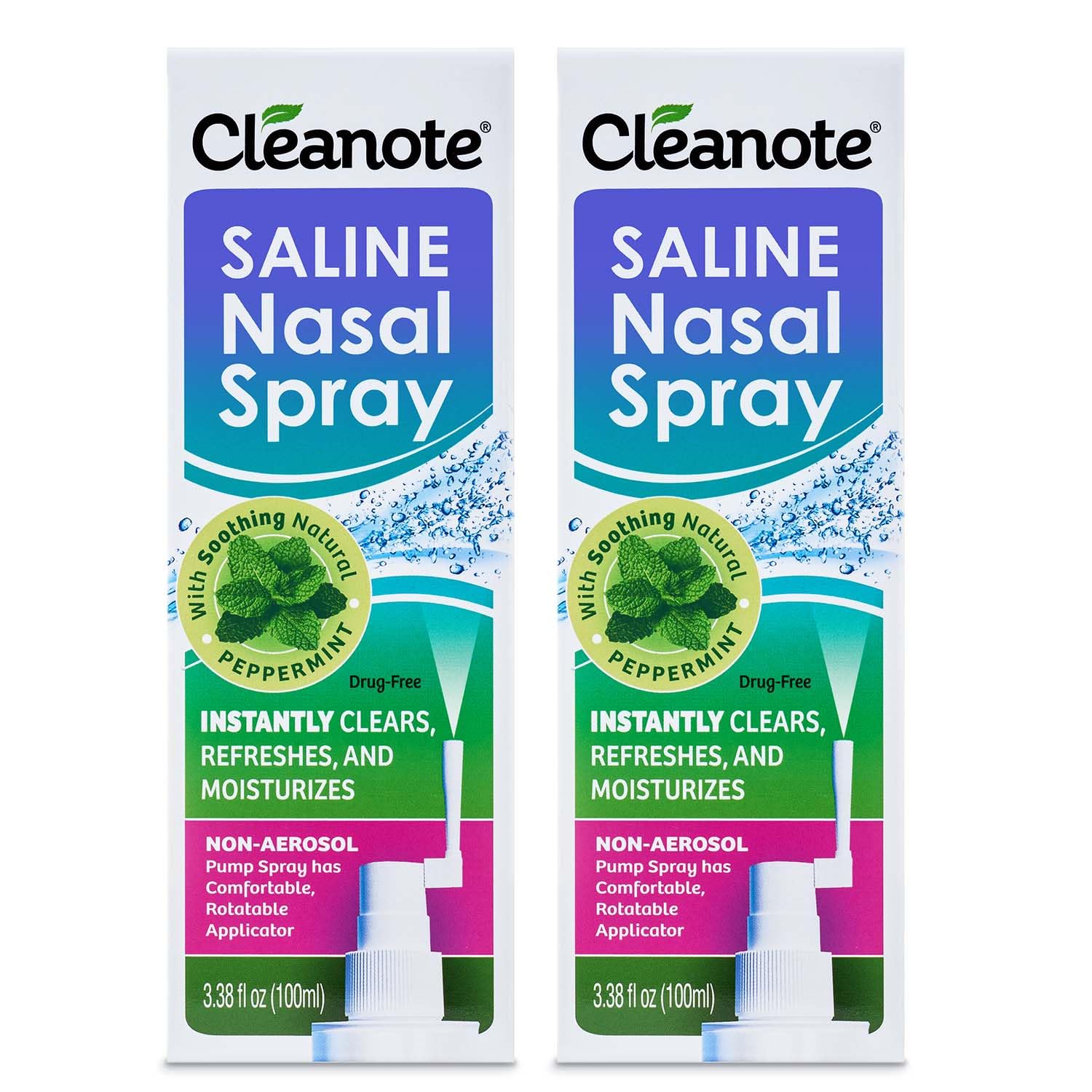 Cleanote Saline Nasal Spray with Natural Mint. Daily Use/Congestion, 100 mL — Amazon image 13
