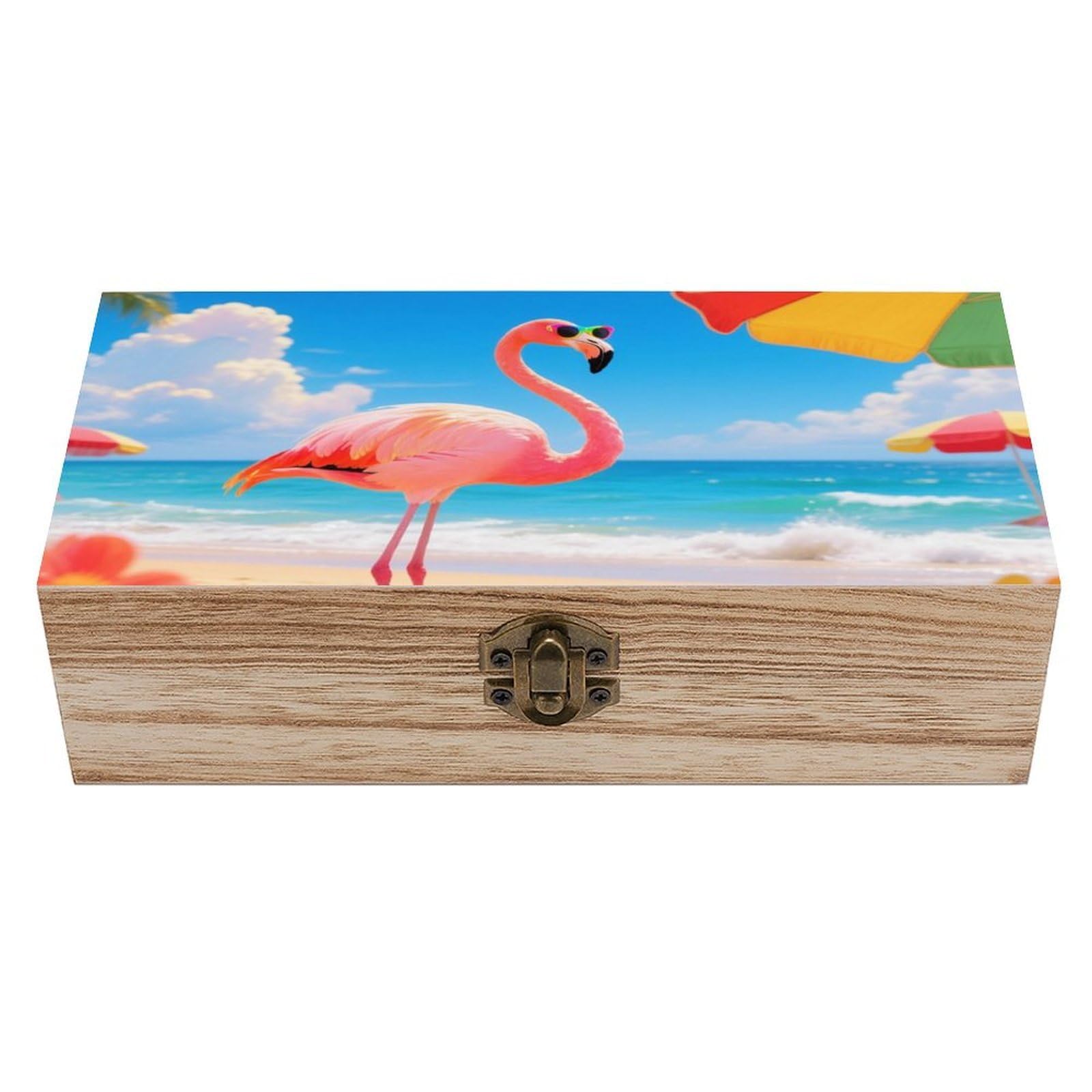 Wooden Storage Box with Hinged Lid Decorative Keepsake Boxes Organizer
