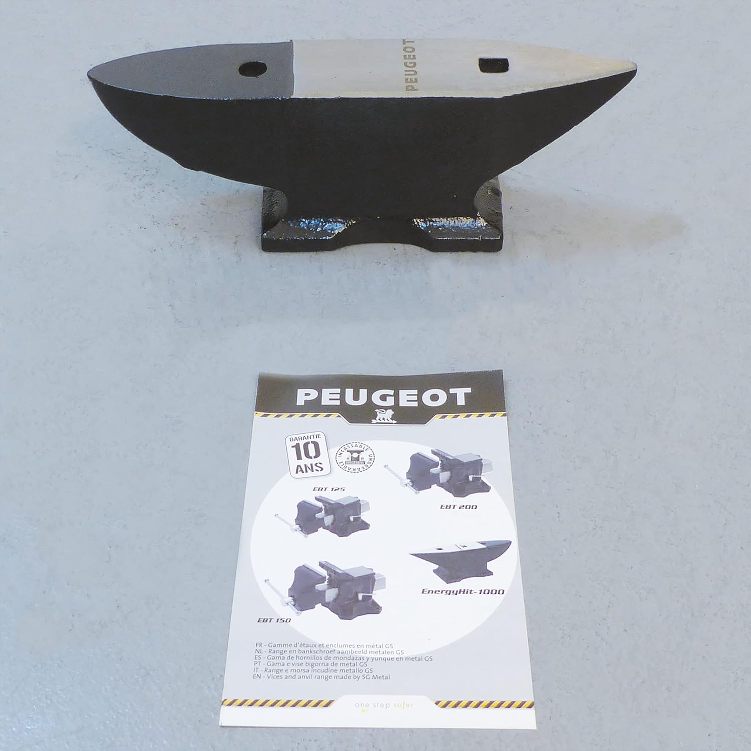 Up To 40% OFF Peugeot ENERGYHit-1000 100810 Metal Anvil Graphite Cast Iron Length: 340 mm 10 kg