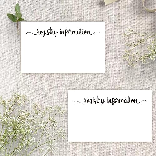 Miniatura 4 de 50 tarjetas de información de registro, tarjetas de información de baby shower o registro de boda, insertos de invitación (3.5 x 2 pulgadas)