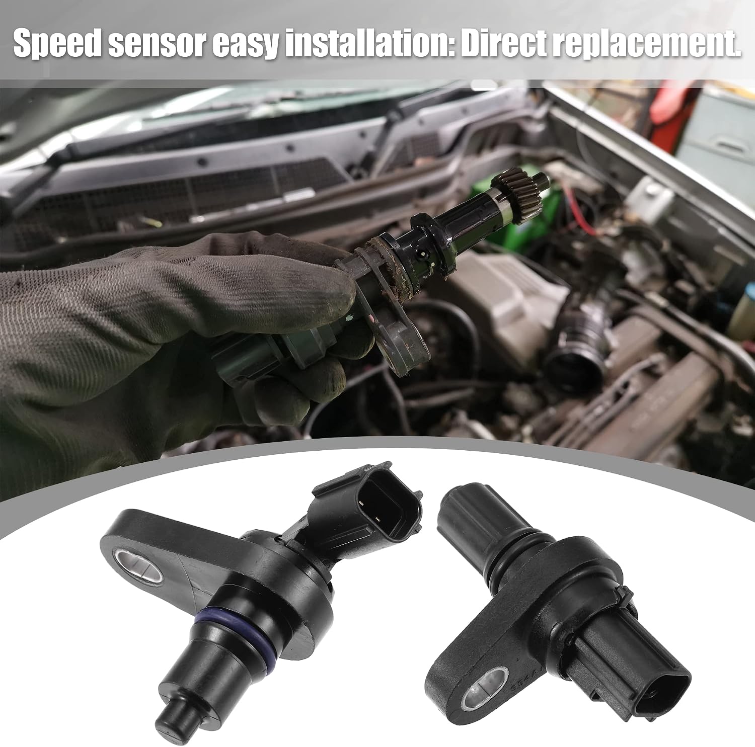 X AUTOHAUX Transmission Speed Sensor Car Replacement Transmission Sensor for Chrysler 200 2011-2014 5078554AA 2 Pins Plastic Metal Black 3 Pcs