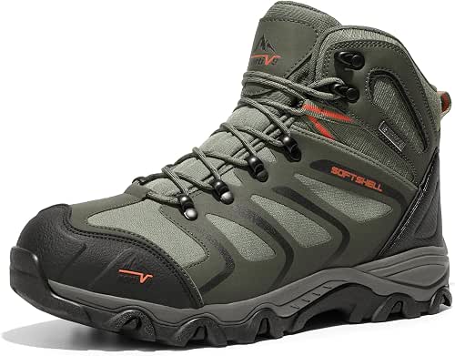 NORTIV 8 Men's Ankle High Waterproof Hiking Boots Outdoor Lightweight