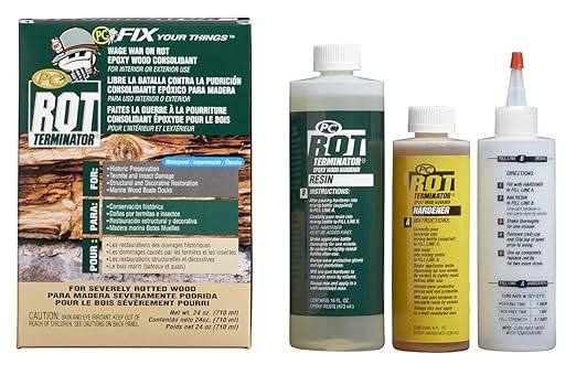 PC Products PC-Rot Terminator Two-Part Epoxy Wood Consolidant, Amber