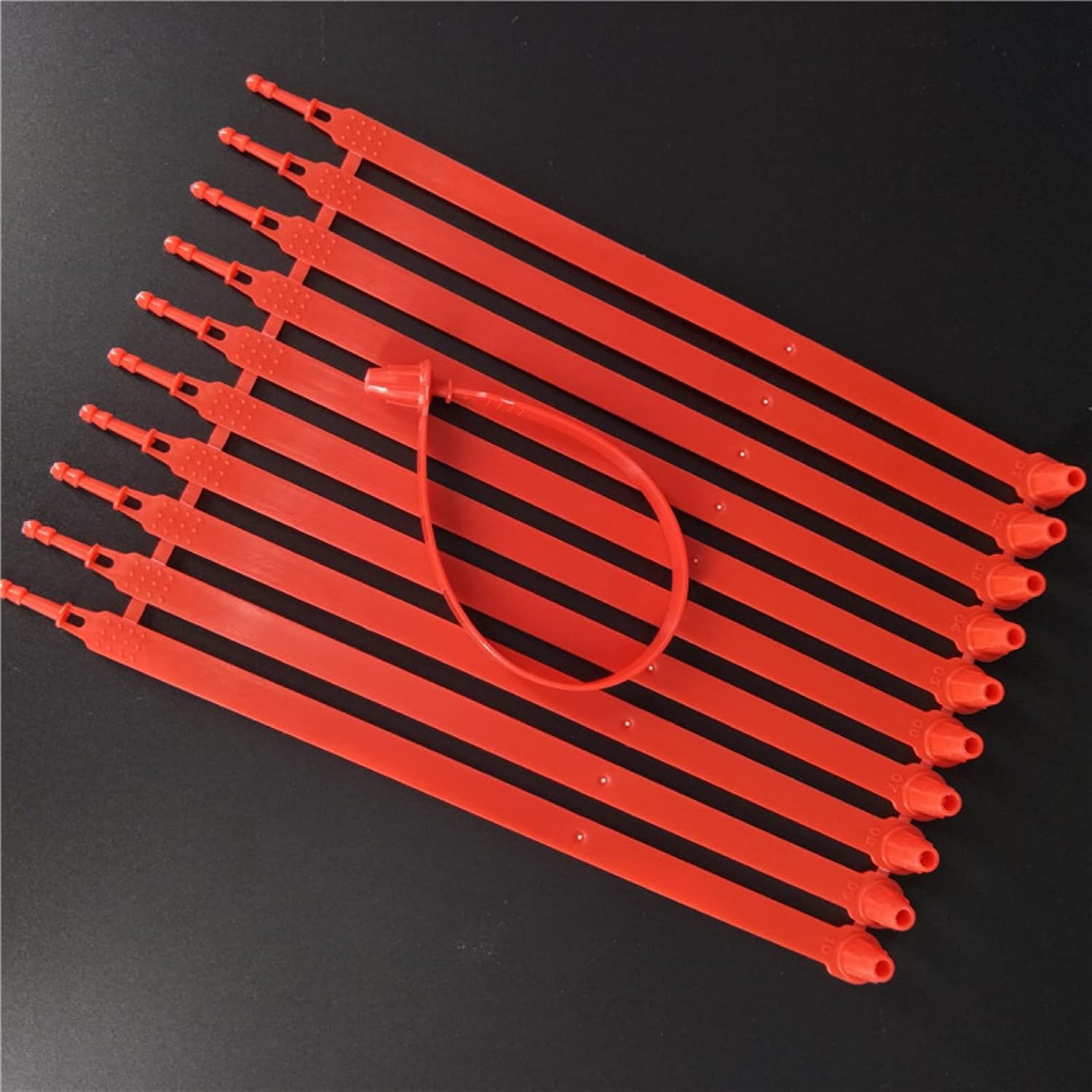 200 Pack Red Tite-Lock Plastic Truck Seals Tamper Evident Each Seal is Numbered Sequentially Use for Truck, Trailer, Container (Red) - Image 3