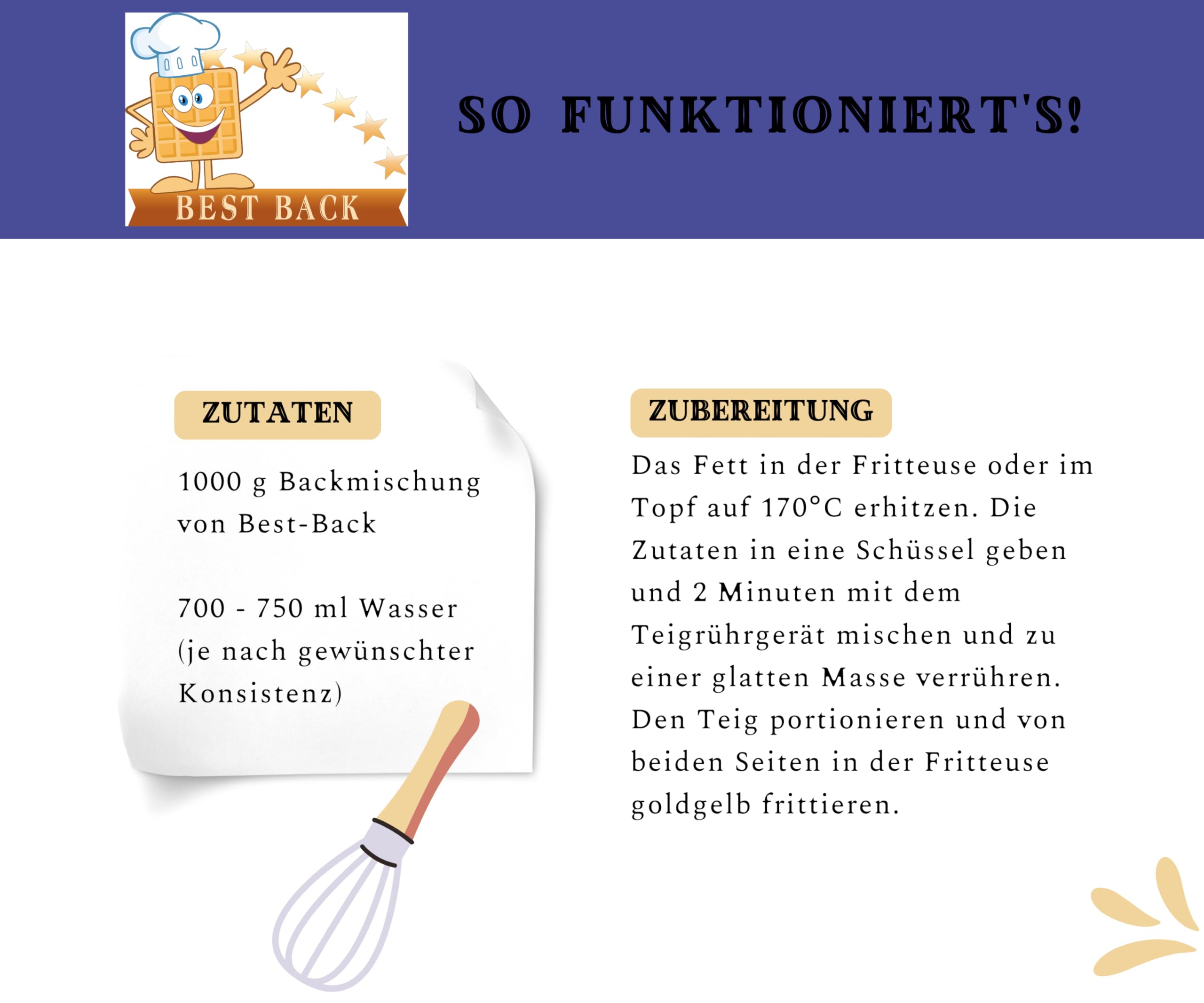 BEST BACK Donut Backmischung 5 kg Großpackung