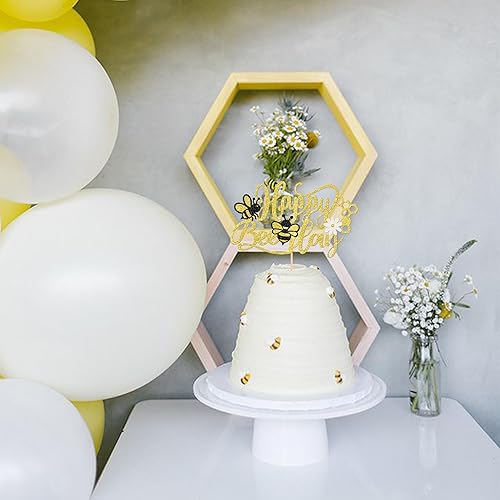 Miniatura 7 de 36 piezas de adornos para cupcakes de abejorros con purpurina de abeja, revelación de género, panal, cupcakes, baby shower, fiesta de cumpleaños,