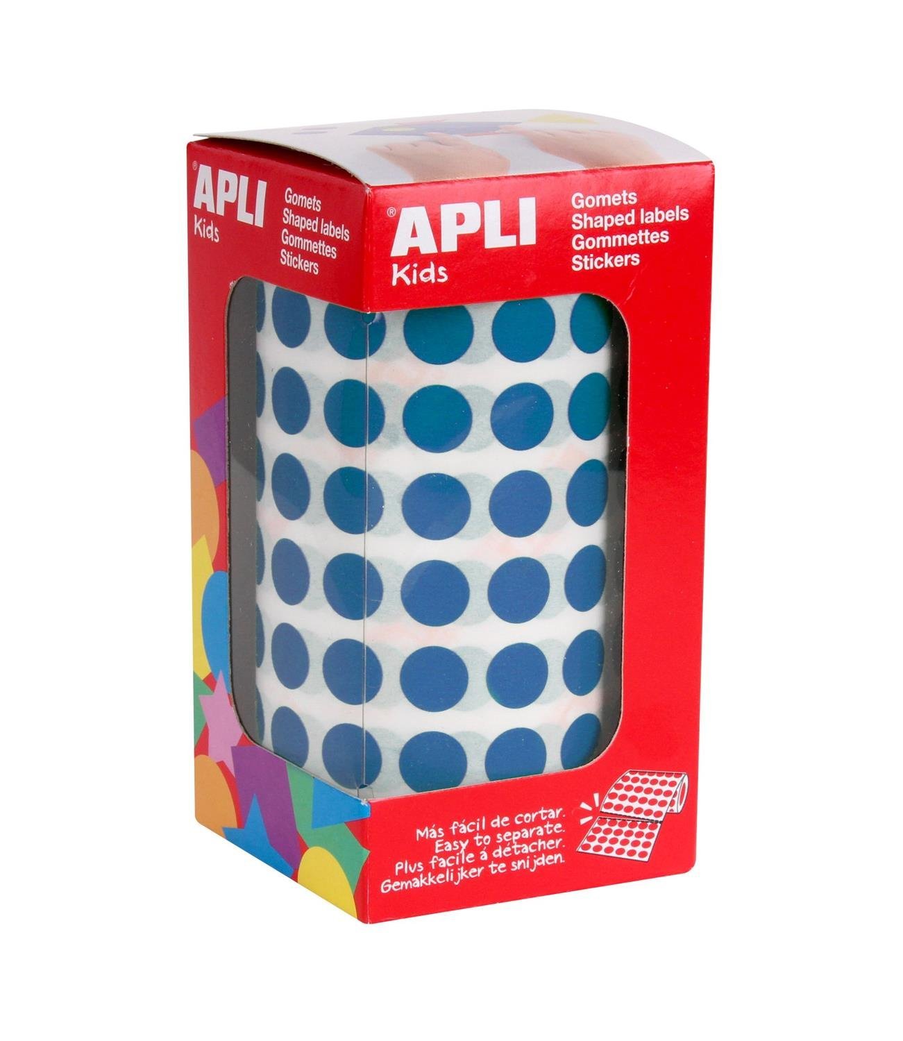 Apli 946005 - Roll gomets Circular 10.5mm Blue