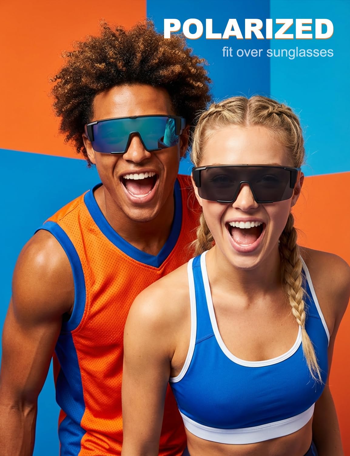 OULAIQI Polarized Fit Over Glasses Sunglasses for Men Women,UV400 Sun Glasses Sports Wrap Around for Driving Cycling Fishing - Image 3