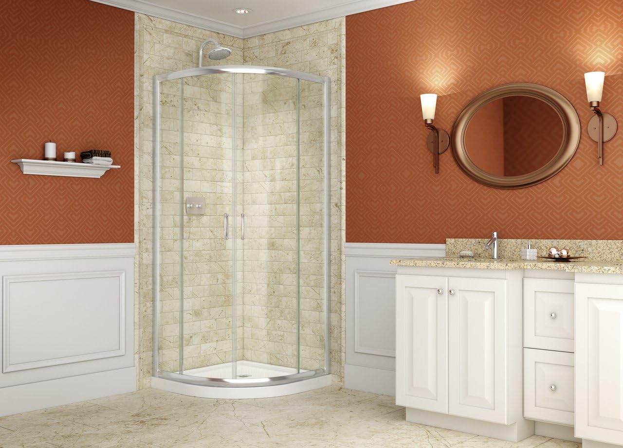 DreamLine Prime 33 in. x 74 3/4 in. SemiFrameless Clear