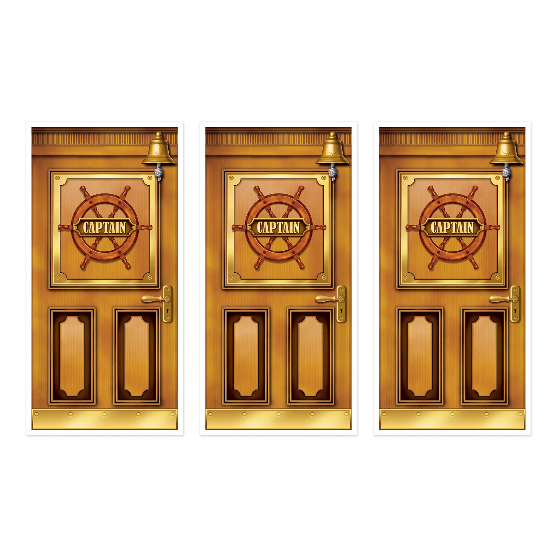 Beistle 3 Piece Plastic Cruise Ship Door Covers Decorations For Nautical Theme Parties — image 1