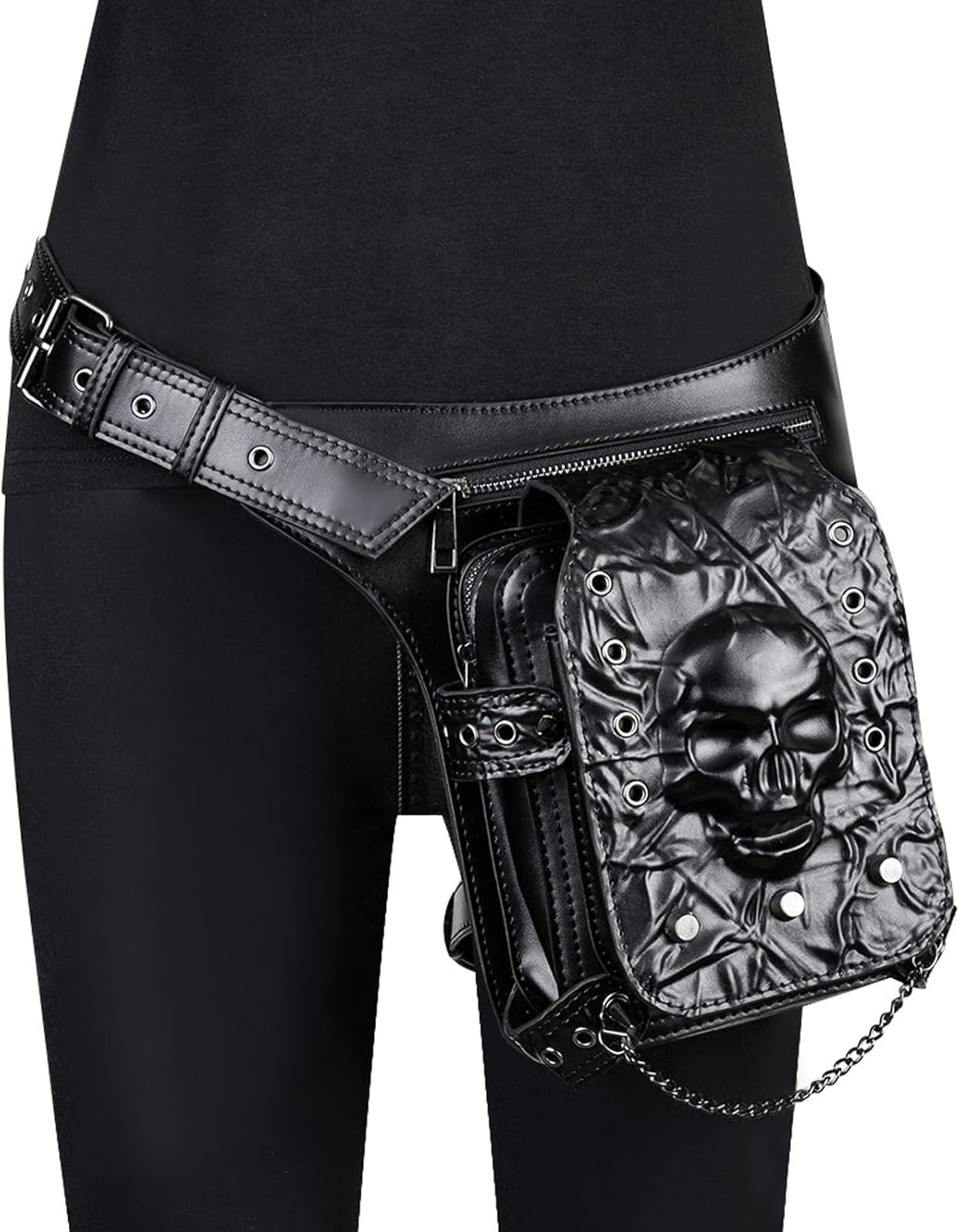 Punk Waist Pack Adjustable Strap Belt Bag For Outdoor Cycling Hiking Camping Women Men Fashion Accessory