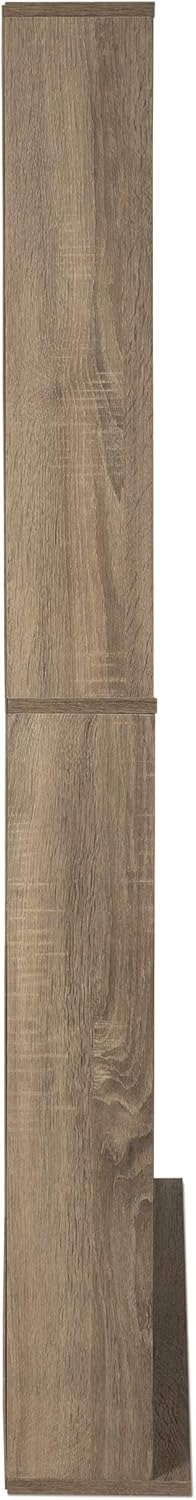 Atlantic Oskar Adjustable Media Cabinet - Holds 756 CDs, 360 DVDs or 414 Blu-Rays/Games, 21 Adjustable and 6 Fixed Shelves in Weathered Oak PN38436268 : Home & Kitchen