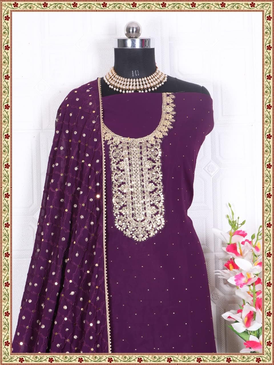 Ready to Wear Indian Palazzo Dress Pakistani Heavy Designer Salwar Kameez Dupatta Suits