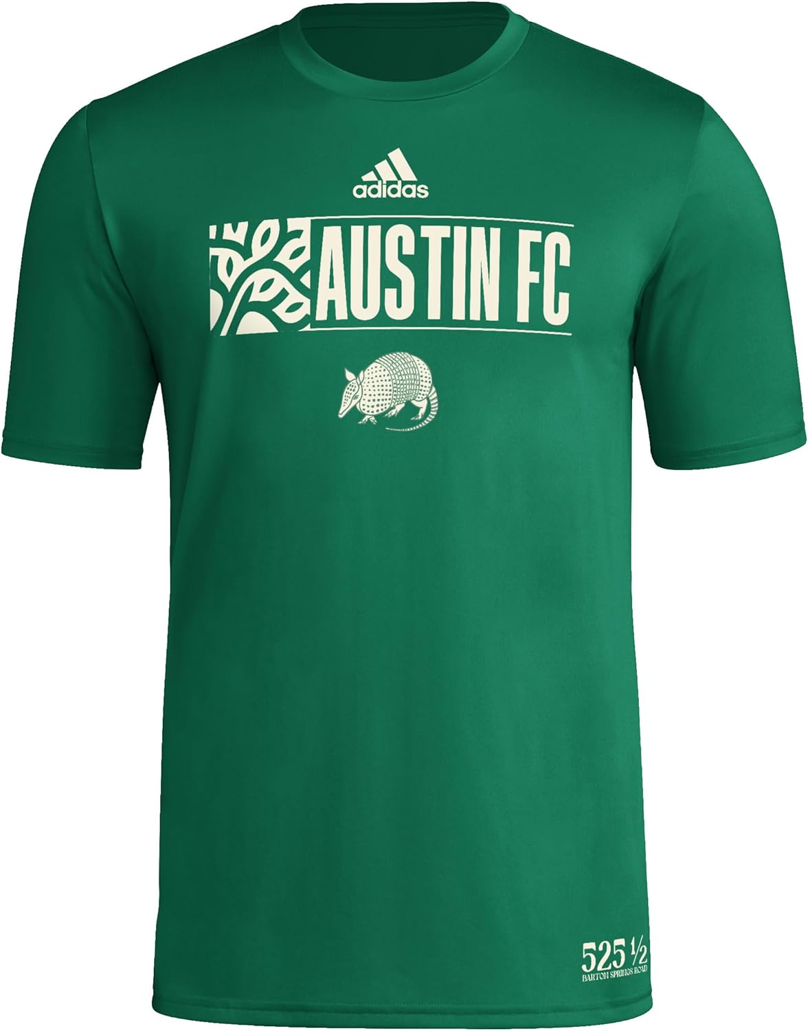 adidas Men's Austin City FC Local Pop Short Sleeve Pre-Game T-Shirt, Kelly, Medium Tall