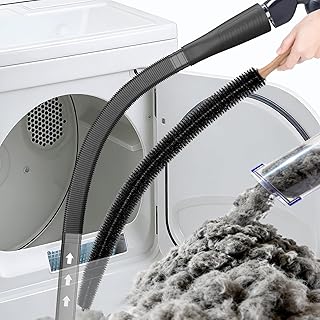Sealegend Dryer Vent Cleaner Kit - Vacuum Hose Attachment & Lint Brush,Dryer Vacuum Hose Attachment Fit Most Vacuums and Dryer, Refrigerator Coils & Behind Appliances, Black