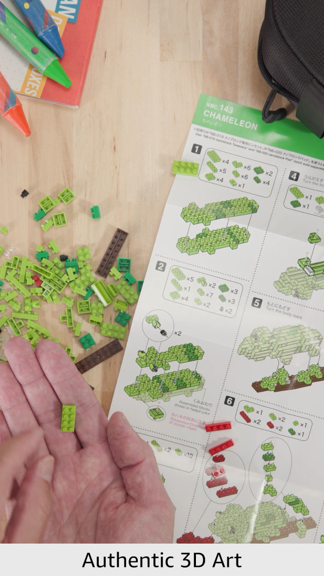 Amazon.com: Nanoblock Chameleon , Green : Toys & Games
