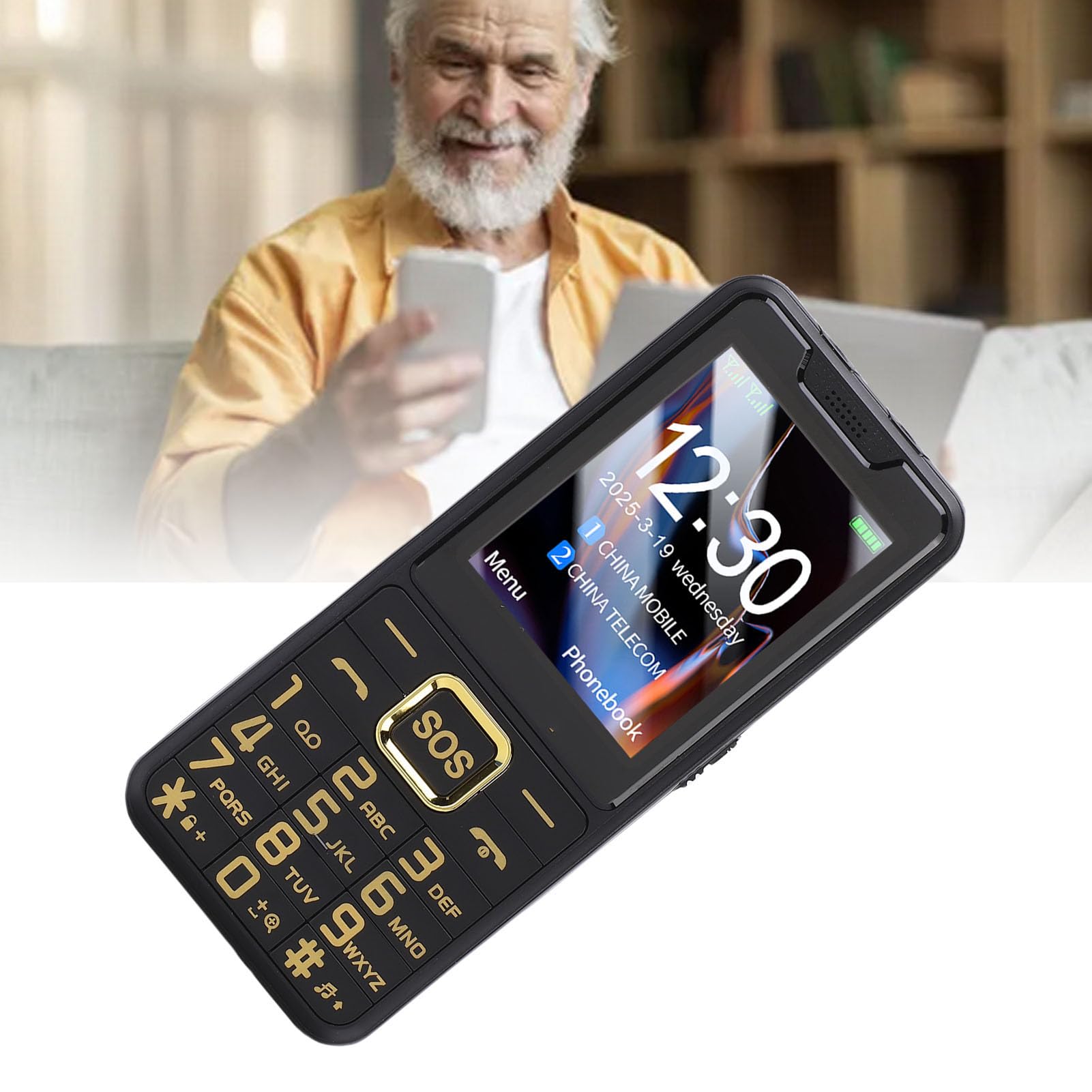 Amazon | Denash 4G シニアフォン、2.6 インチ HD ディスプレイ飛散
