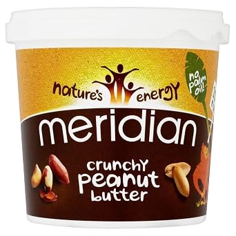 Meridian Foods Crunchy Peanut Butter No Added Sugar & No Added Salt 1Kg - Pack of 2