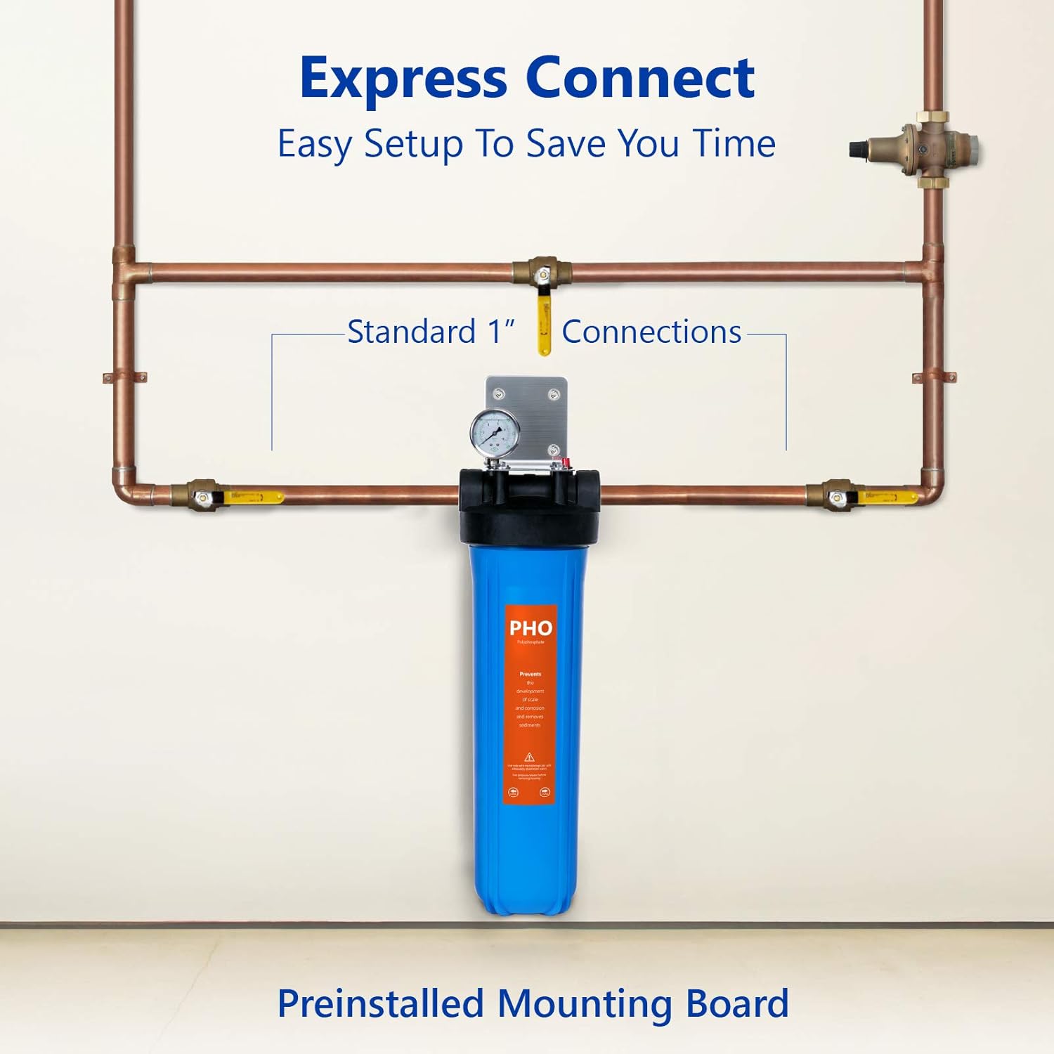 Express Water WH100SP Anti Scale Whole House Water Filter System, Blue