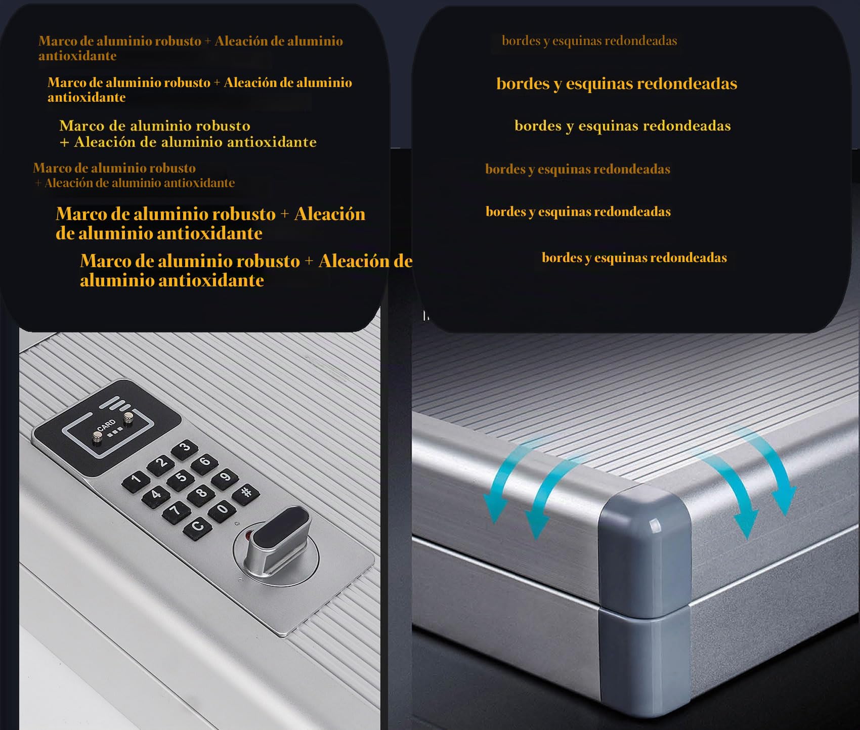 TUKA-i-AKUT Armario Cerradura Electrónica, Fibra Dura con aleación de Aluminio, 1 Unidad-Color Plata, 48 Llaves