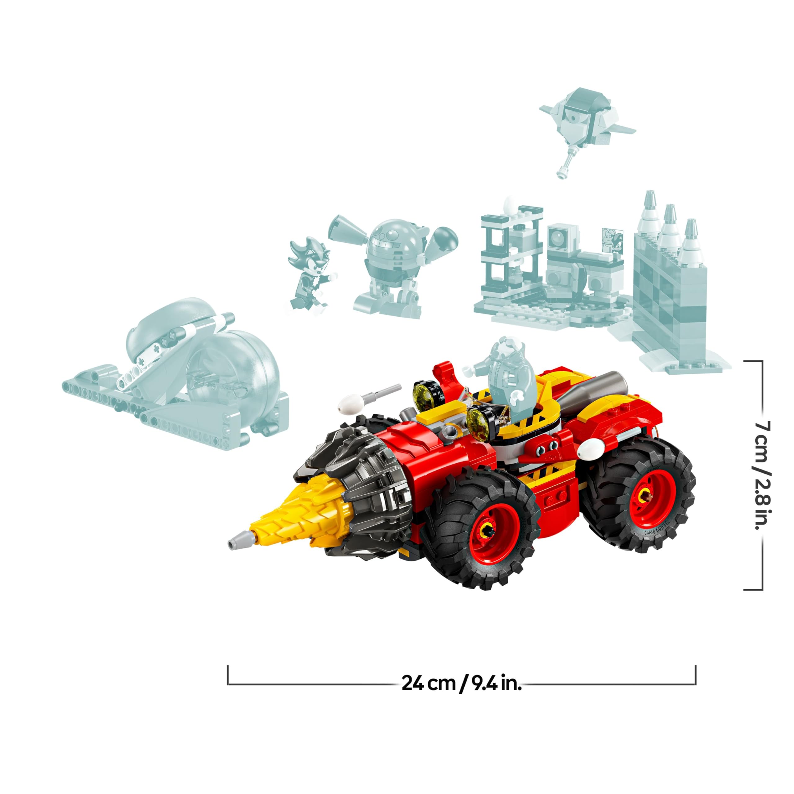 LEGO Sonic the Hedgehog Super Sonic vs. Egg Drillster, Giocattolo da Collezione dal Videogioco con 7 Personaggi e Veicolo da Costruire, Giochi per Bambini e Bambine da 8 Anni, Regalo da Gamer 76999