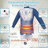 Automatic Steam Ironing Machine, Automatic Ironing Machine, 1400W Foldable Steam Iron, 109 Pores Inflatable Shirt Iron Machines for Any Fabric Type Clothing & Shoes, Gentle Airflow Technology(D) - 2