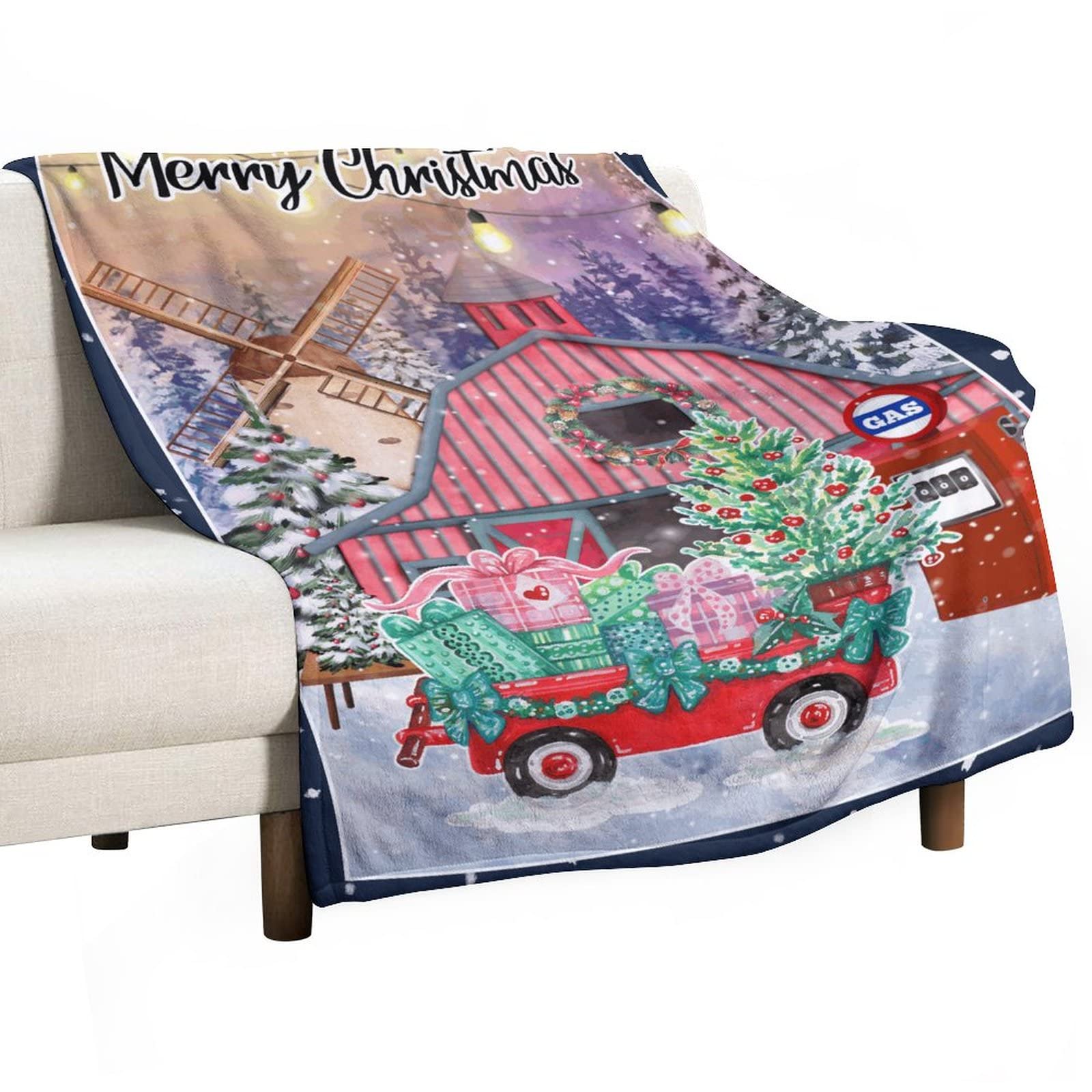 Plaid Noël gnomes couverture lit chaude et réconfortante
