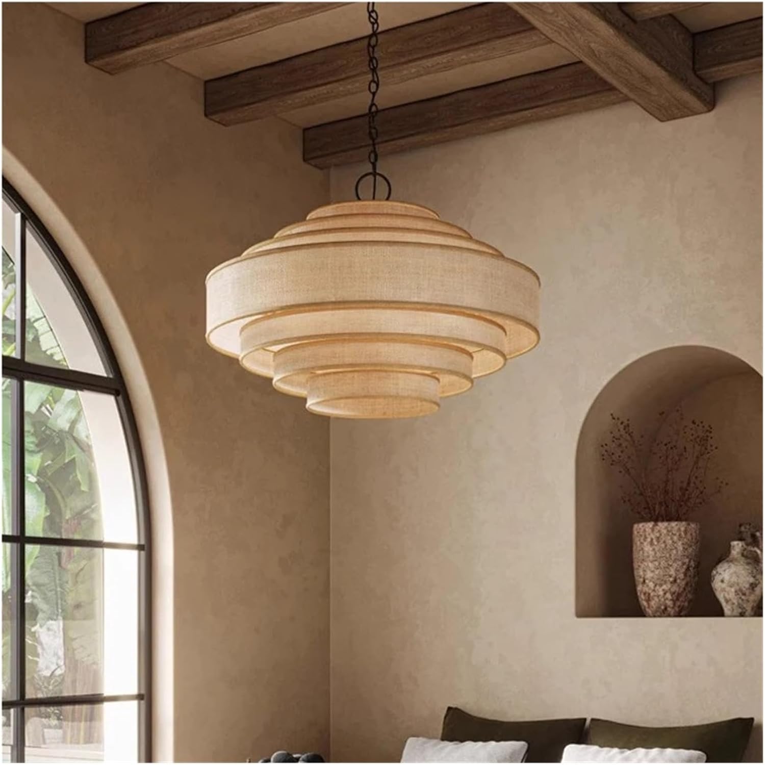 Modern Japan Style Wabi Sabi Fabric Chandelier Living Dining Bedroom B&B Decoration Home Pendant Lights Indoor Lighting Fixtures,luminaire