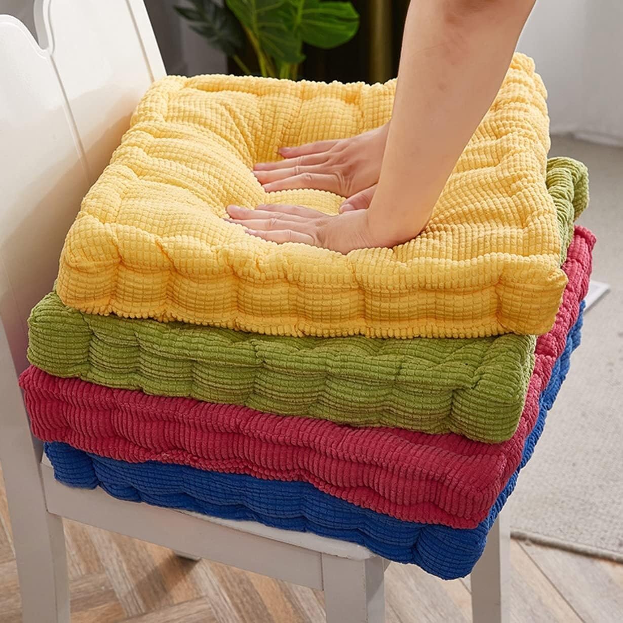 uyeoco Coussin de Banc Exterieur/intérieur 100x40/120x40/150x50/180x55cm Banc Assise Coussin 8cm Jardin Coussin D'assise Epais Coussin de Sol Canapé pour Maison Patio Balançoire(Violet,175x55cm)