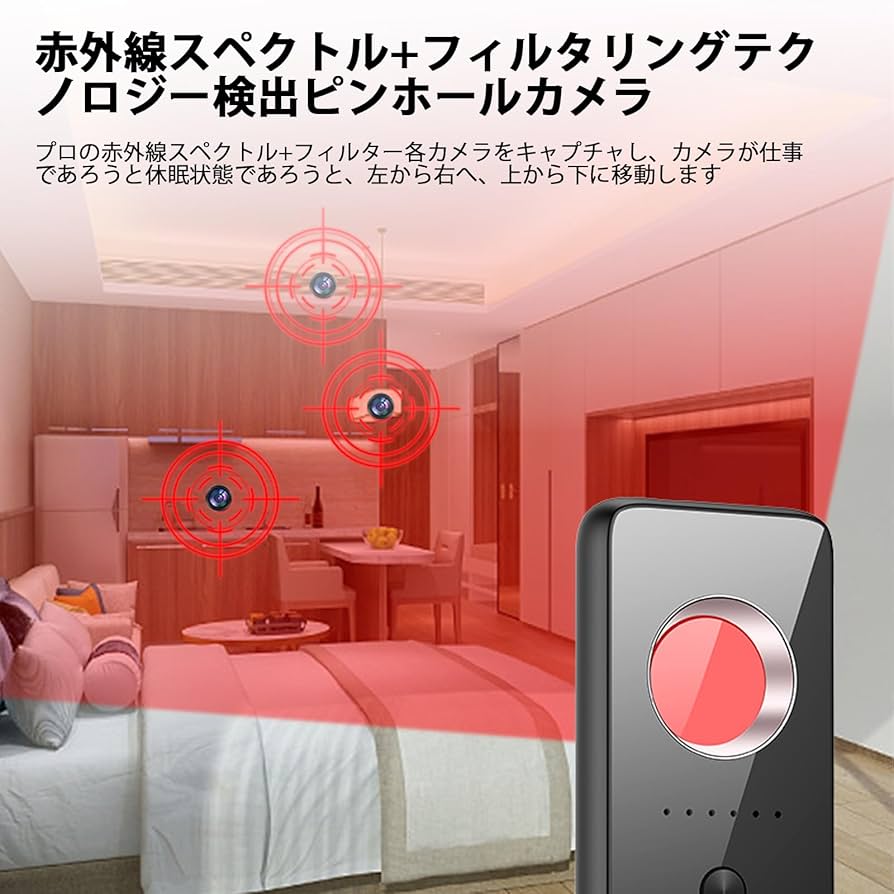 Amazon | 盗撮カメラ探知機 赤外線カメラ探知機 GPS探知機 磁気
