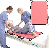 Vista 10 de Almohadilla de cama multiusos de 43 x 36 pulgadas con asas reforzadas, sábana para paciente reutilizable y lavable para girar, levantar y Verde