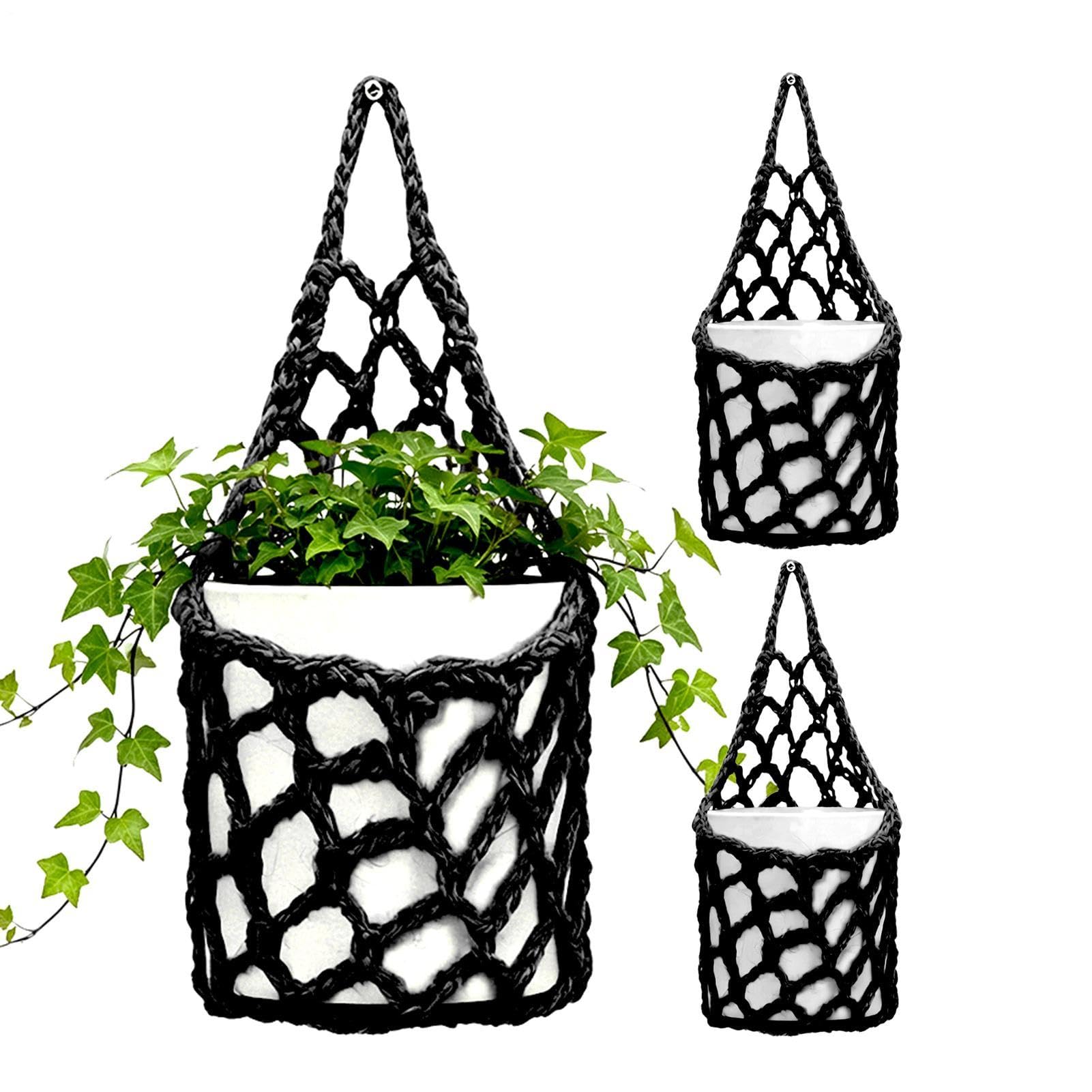 Suspension pour enfant en corde de coton bohème et sac en maille tissée