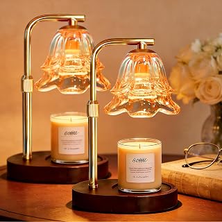 2-pack Aromatherapy Wax Warmer with Timer&Dimmer-Adjustable Height Pole,2-in-1 New Home Decor Table Lamp for Bedroom/Living Room,Perfect,Christmas Birthday Valentine’s Day Gift for Women&Mom