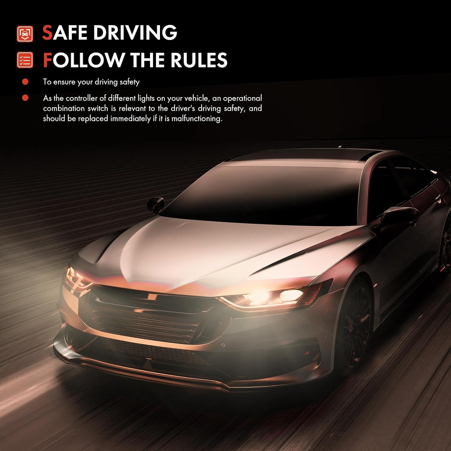 A-Premium Turn Signal Switch Compatible with Toyota Yaris 2014 2015 2016 2017, 1.5L