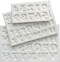 Vista 13 de Juego de moldes de silicona de 3 piezas para letras y números en forma de rayos mágicos - Ideal para pasteles de fondant, chocolate, manualidades