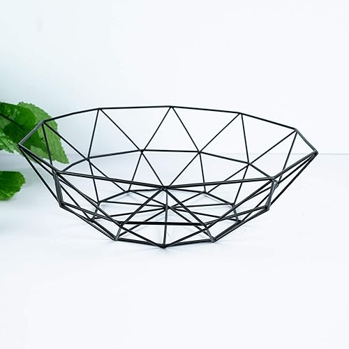 Cesta de frutas para cocina, frutero decorativo para el hogar, verduras y dulces, alambre de metal, soporte para frutas para encimera, centro de
