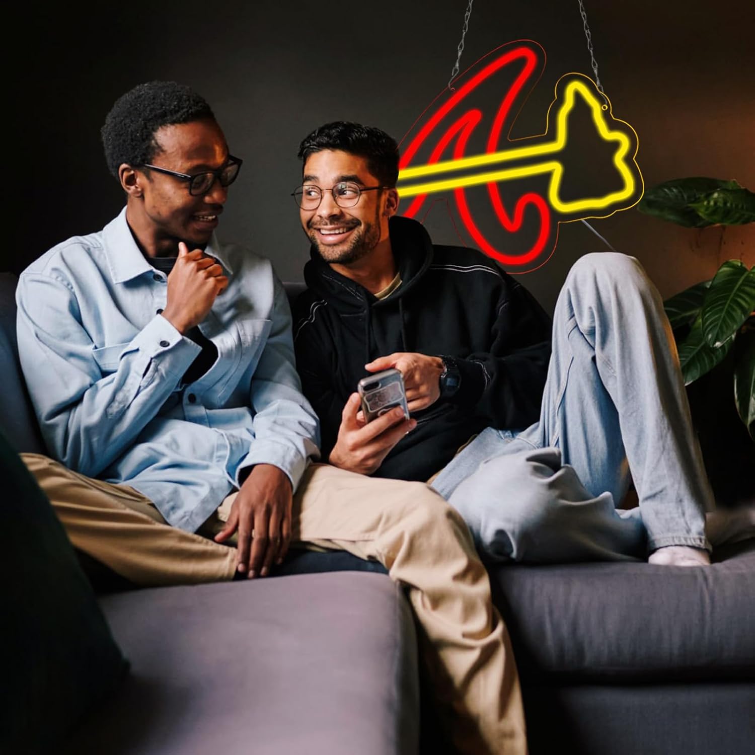 Balanar Braves Neon Signs For Wall Decor ,Baseball Team Neon Light for Bedroom Man Cave Party Bar Background Decoration,Neon for Parties, Bars, Dorms, Office Wall Art and Game Room Decor16.1*11.4 inch - Image 5