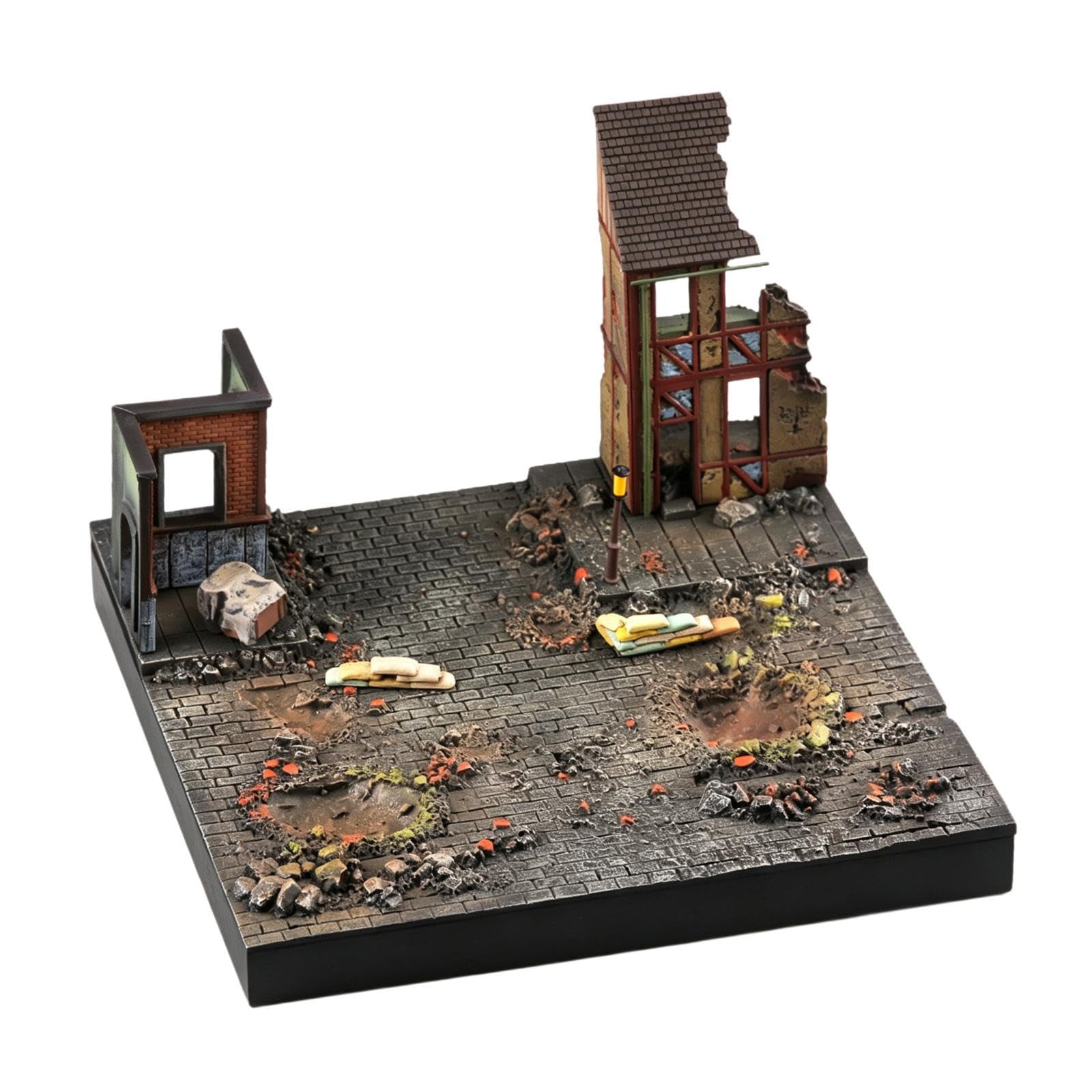 Modello in Resina Diorama Strada 1/72 Dipinto Accessorio Scena Tavolo Paintato Presentazione Miniatura Realistica Adatto a Collezionismo Gioco da
