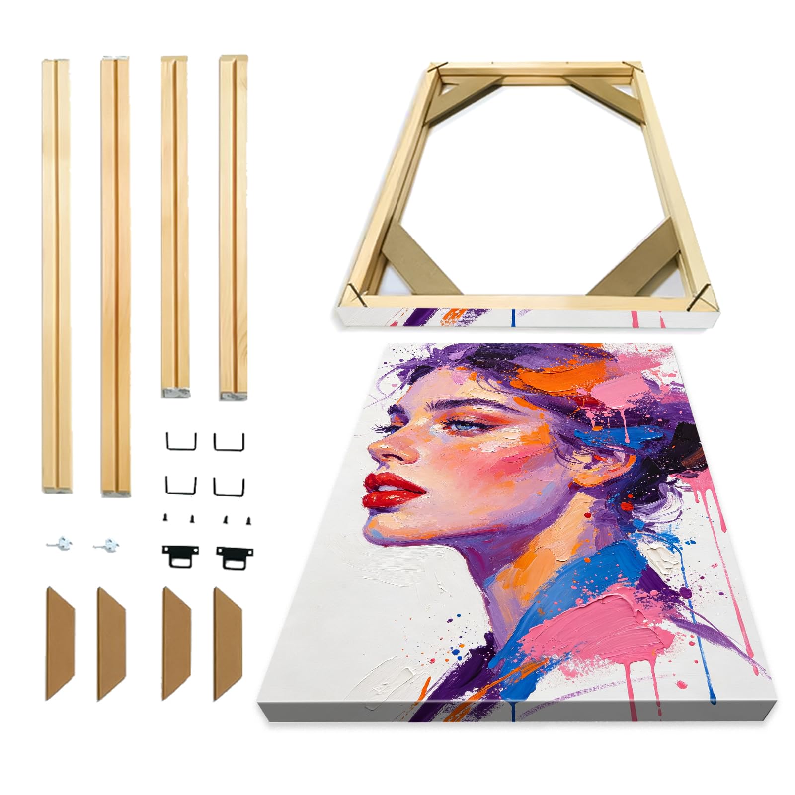 Vanshue Wooden Canvas Frame for 55x75cm/22x30in Stretched Canvas