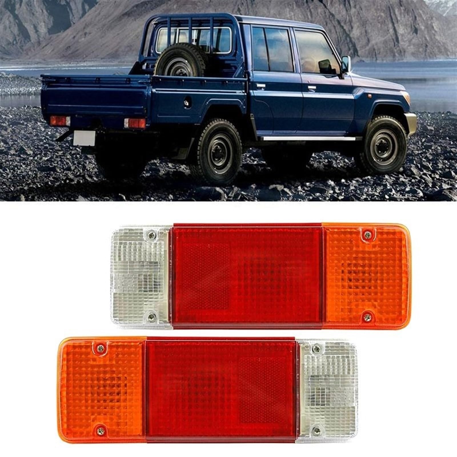 BOYDREAM Piloto Trasero Coche Para Toyota Para Hilux Para Land Para Cruiser Serie 70 75 78 79 Bandeja Ute/Cab 1984-2016 2017 2018 1 par de luces traseras para luz de señal