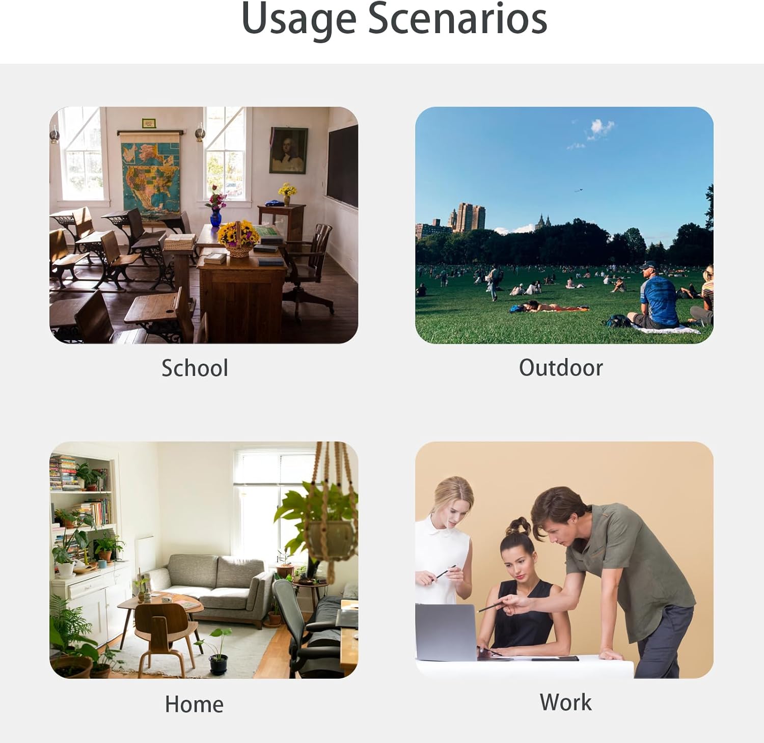 Cupohus Art Organizer Craft Storage Tote Bag with Pockets and Handles, Oxford Fabric Carrying Caddy for Teacher, Officer, Artist, Traveler, and more-Little Blue Flower - Image 7