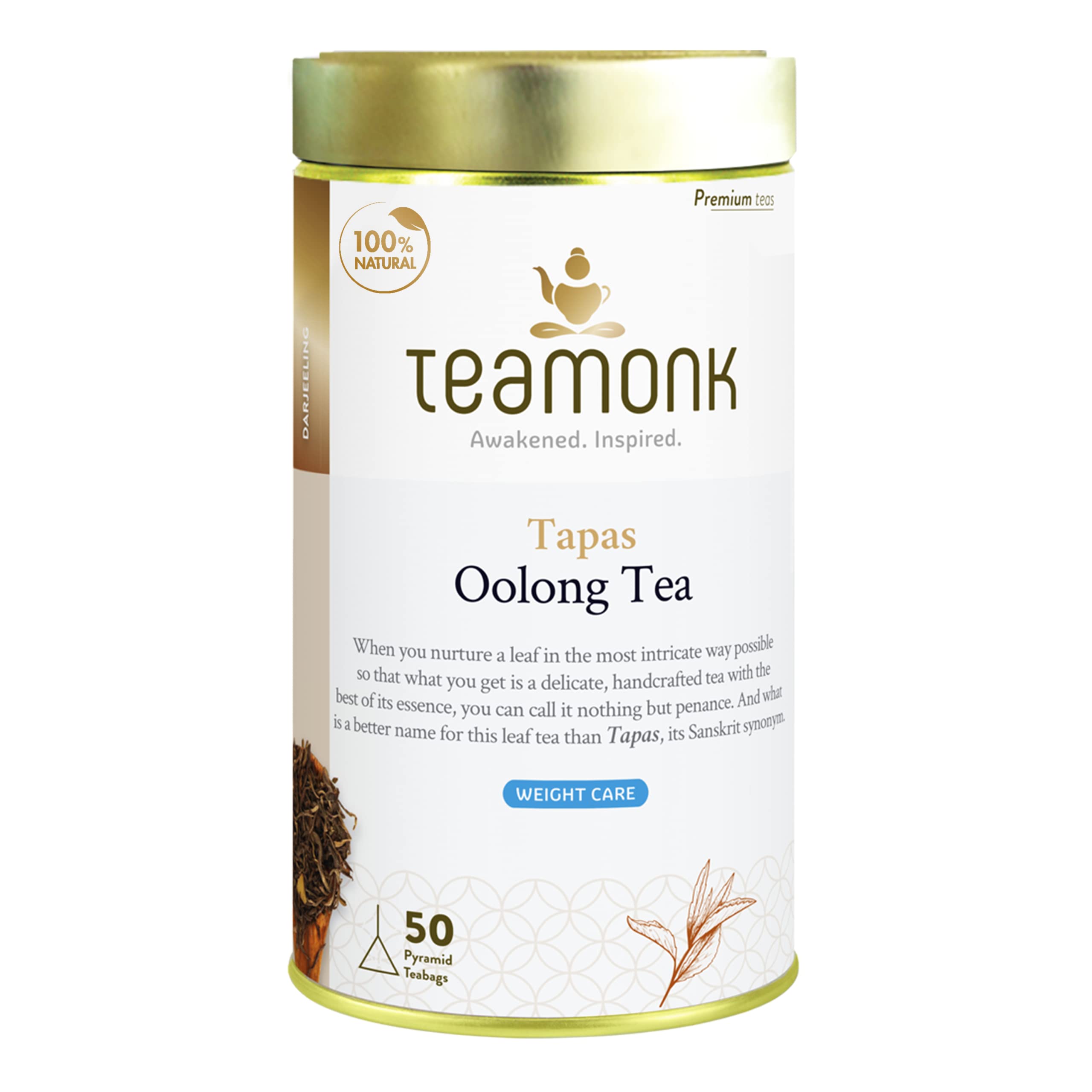 Teamonk Tapas USDA Certified Organic Darjeeling Oolong Tea - 50 Biodegradable Pyramid Tea Bags. Helps Overall Wellbeing. Boosts Metabolism (B08FHWVTCW) Amazon Price History, Amazon Price Tracker