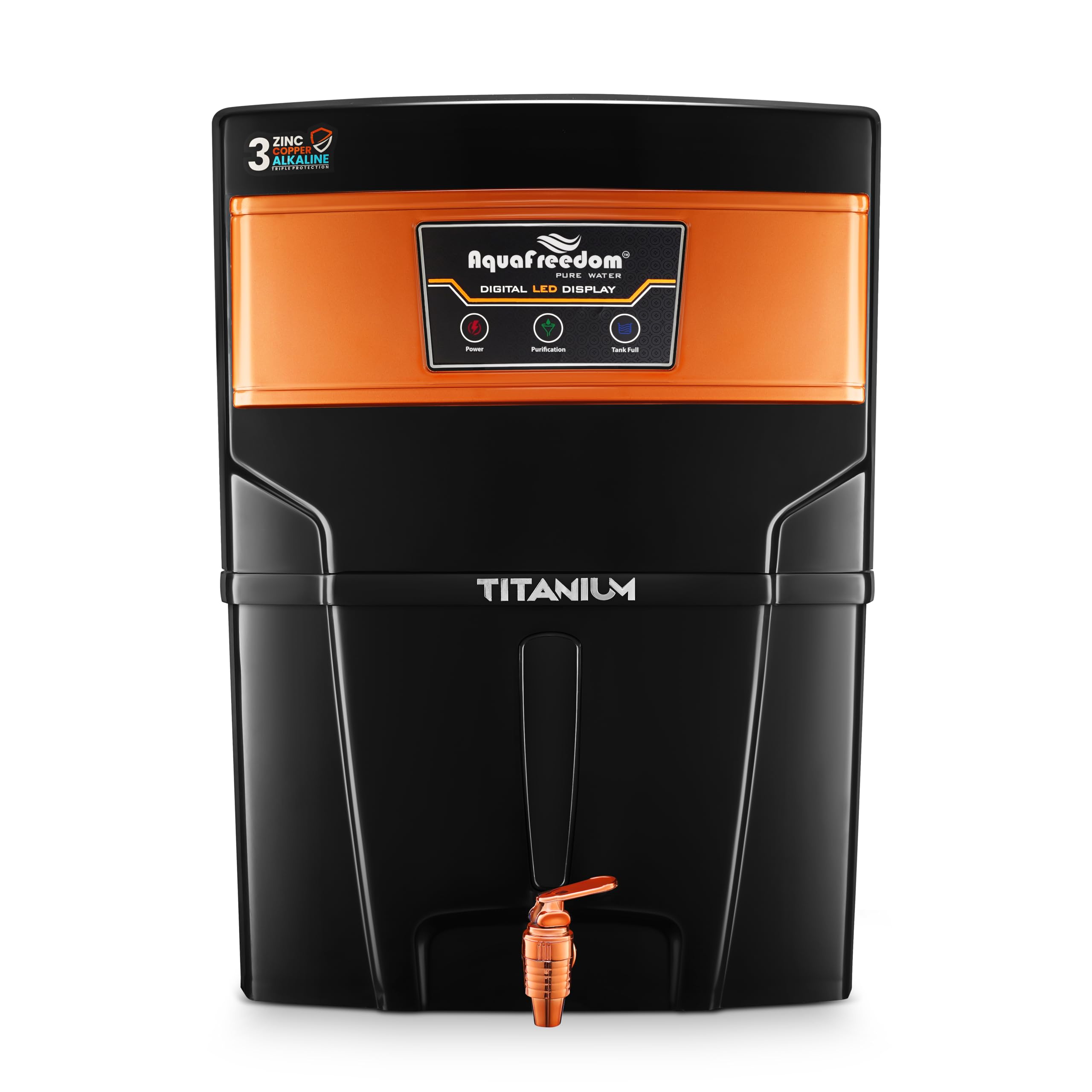 Titanium Black Copper RO+COPPER+UV+UF+TDS+ALKALINE+ZINC 10 Stages of Purify 12L Water Purifier Suitable for Fully Automatic RO Home and Office (1 Year Warranty On Motor & SMPS)-image-14