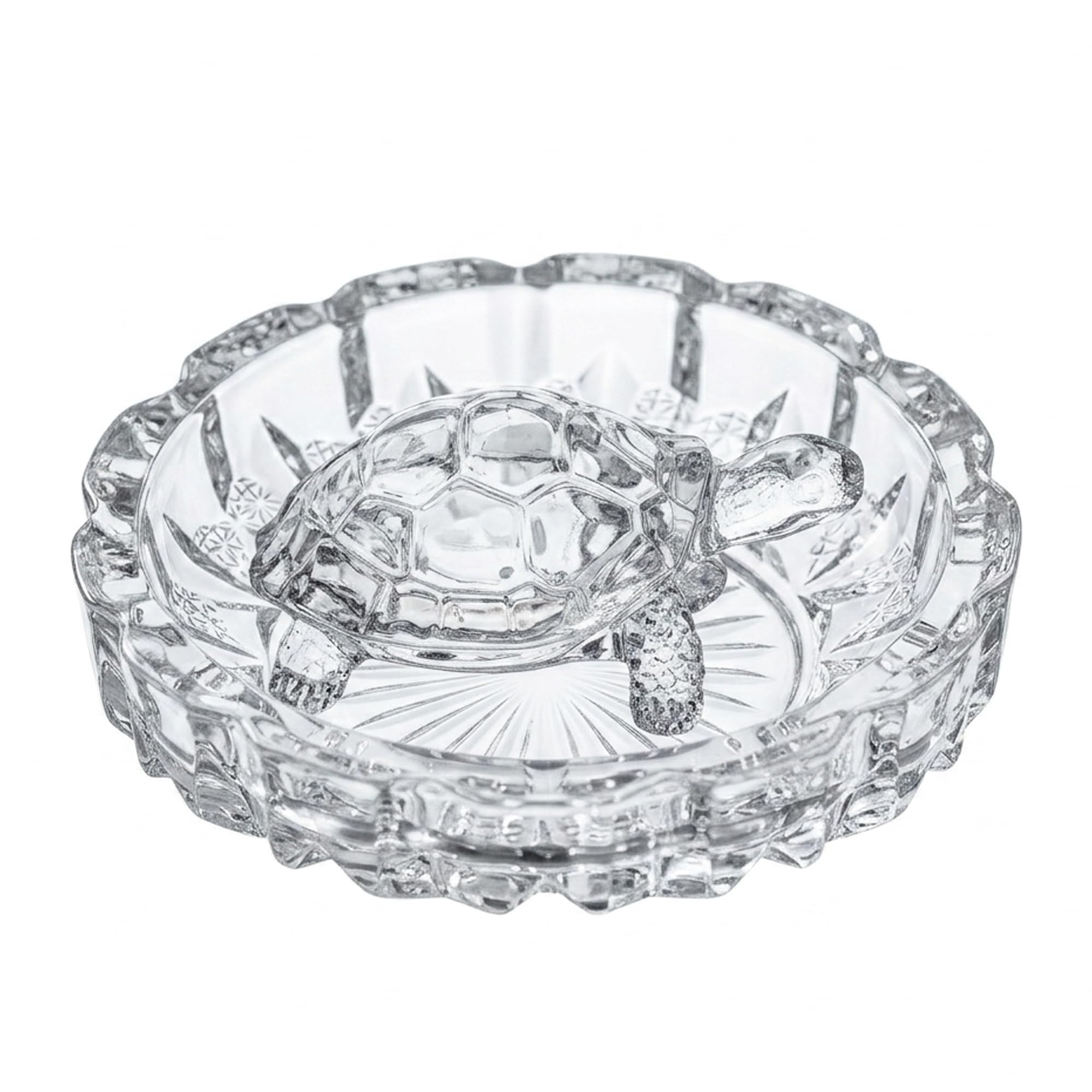 Crystal Tortoise with Plate for Vastu & Feng Shui | Crystal Glass Turtle Showpiece for Home, Office, Main Gate & Study Table | Decorative Wealth, Prosperity & Positive Energy Item Pack of 1-image-9