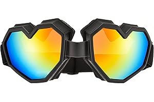 Colorful Oversized Heart Shaped Ski Goggles: Illuminate Your Slopes!