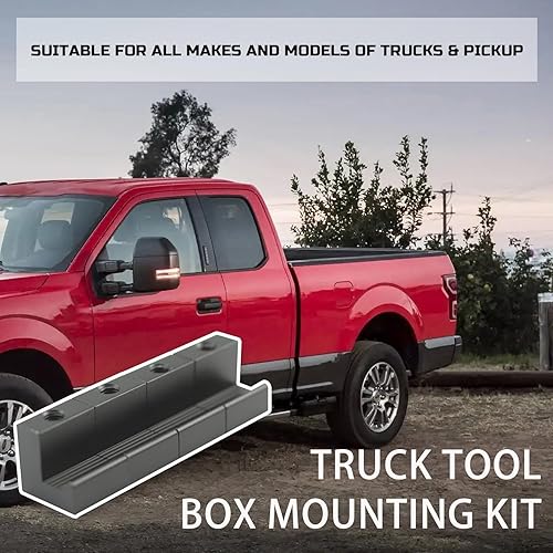Miniatura 2 de Kit de montaje de caja de herramientas para camión, kit de montaje con abrazadera en J, amarre de caja de herramientas de recogida, gancho J de