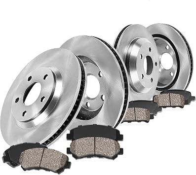Callahan Brake Parts Front and Rear Brake Kit For Ford Taurus 2011-12 - Disc Rotors with Ceramic Brake Pads + Hardware, EBYK036669