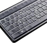 Vista 3 de BronaGrand Paquete de 2 protectores transparentes para teclado de computadora de escritorio para PC 104/107 teclas teclado estándar
