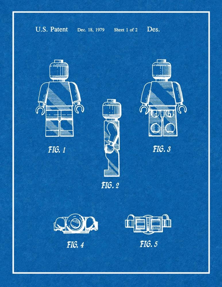 Amazon.com: Building Blockman Toy Figure Patent Print Blueprint with Border (11 amazon-com-building-blockman-toy-figure-patent-print-blueprint-with-border-11-x-14-m10716-posters-prints