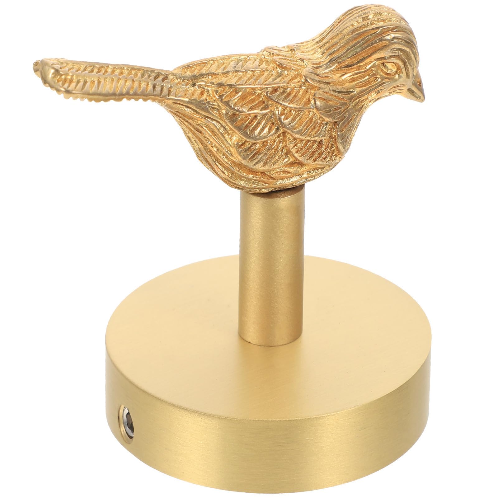 Gancho de pared de latón con diseño de pájaro dorado y acabado premium para ropa